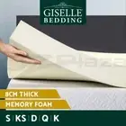 Giselle Memory Foam Mattress Topper Queen 8CM Bed Underlay Bamboo Cover Double