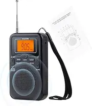 Mini Radio AM FM - AM FM Radio Portable | Pocket Size AM/FM Radio, Built-in Speaker, Small Compact Radio for Gym, Walking, Personal Audio Listening, News, Weather Broadcasts, and Travel Activities