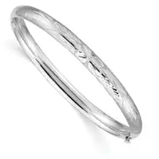 14K Yellow Gold Florentine Hinged Baby Bangle
