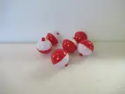 6 1.75" FISHING BOBBERS Large Round Ball Floats Plastic Snap on Float Choice