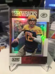 2019 score throwbacks refractor insert aaron rodgers packers free shipping