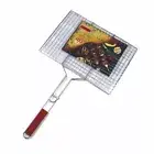 WillBBQ Grill Basket with Wooden Handle Perfect for Vegetables, Fish, and BBQ