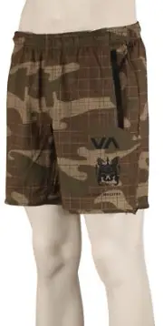 RVCA Yogger Stretch Athletic Shorts - Island Camo - New