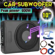 10inch Car Under-Seat Amplifier Speakers Audio Sub Woofer Slim Box Subwoofer