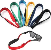 6 Pack Elastic Cord Retainer Strap Band for Sports Eyeglass and Sunglass, Eyewear Holder Strap Glasses Head Band Floater Anti-Slip for Men Women Ki...
