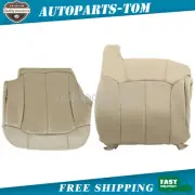 Passenger Bottom & Top Leather Seat Cover Light Tan For 1999-2002 Chevy Suburban