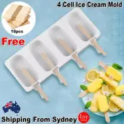 4-8 Cell Silicone Frozen Ice Cream Mold Juice Ice Lolly Maker Ice Lolly Pop Mold
