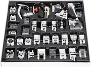 Presser Foot Kit Multifunction Household Sewing Machine Metal Accessory Tool Set 35Pcs Suitable for Singer JUKI JANOME Feiyue Sewing Machines