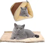 Bn-self-heating Blanket For Cats & Dogs, Size: 90x59cm, Innovative & Eco-friendly Warming Mat, 2 In 1 Tube Cat Mat And Bed Large Pet Bed