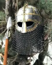 chain-mail Viking Medieval Helmet Steel 18 Gauge Knight Armour Suit Wearable
