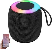 Wireless Speaker,Compact Speaker for Outside - Camping Portable Speakers for Home Theater, RGB Light Travel Desktop Speaker