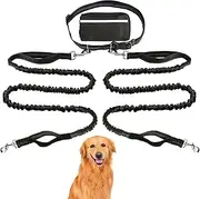 Dog Tie Out Cable - Reflective Dog Tie Out Cable for 2 Doggy,Nylon Doggy Lead with Storage Bag Reflective Pet Supplies for Running Outside Camping