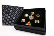 LPG Dice RPG Set Leadlight 4 Colour/Gold