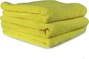 Chemical Guys ‎MICYELLOW03 Workhorse Professional Microfiber Towel, Yellow (Safe for Car Wash, Home Cleaning & Pet Drying Cloths) 16" x 16", Pack of 3
