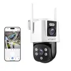 [WiFi 6 Dual-Lens Camera] 2-in-1 QHD WiFi Home Securirty Camera with AI Track...