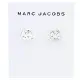 MARC JACOBS M0009789 圓盤LOGO水鑽鑲嵌耳環.銀