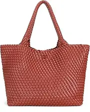 [AULYAH] Woven Tote Bag for Women Large Fashion Summer Beach Tote Bagsand Purses Braided Bags Three piece women's bag set