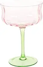 LIFKOME Gradient Cocktail Glass Creative Faceted Design Drinking Goblet for Parties Versatile Use for Cocktails Beverages Elevates Any Occasion