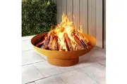 Grillz Fire Pit Iron Bowl 80cm Outdoor Patio Fireplace