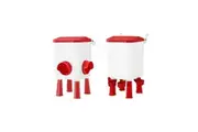 Chicken Bird Feeder Poultry Waterer Set Auto Food Water Dispense Automatic Hen Chick Chook Feeding Drinking Cup 8kg 7L for Coop Fence