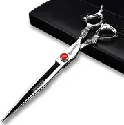 SHARONDS 7'' 7.5'' 8'' Professional Hairdressing Scissors Barber Salon Hair Cutting Dragon Shears (Large) (7.5 inch dragon scissors) Gold