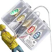 Fishing Lures for Freshwater | Walleye Spinner Bait - Metal Fishing Spinner Lures Spinnerbait Kit with Tackle Box for Bass Trout Salmon Walleye