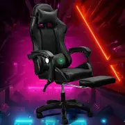 Furb Gaming Chair 2/7-Points Massage RGB LED Recliner Leather Office Chair
