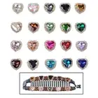 20Pcs Rhinestones Flatback Sewing Rhinestones Buttons for Wedding Hair