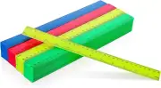 100 Pcs 12 Inch Plastic Ruler Assorted Colors Ruler with Centimeters Millimeter