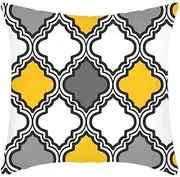 Cushion covers Cushion Covers 40cm x 40cm Abstract Grey Black Cushion Covers Invisible Zipper Sofa Cushions Outdoor Cushions Garden Cushions Decorative Pillows Square Pillow Case(Geometric Grey White,