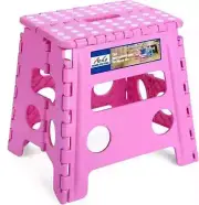 Folding Step Stool - 13 inch Height Premium Heavy Duty Foldable Stool for Kids a