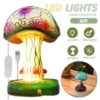 Mushroom Lamp Resin USB Connection Bedside Table Lamps Night Light Decoration AU