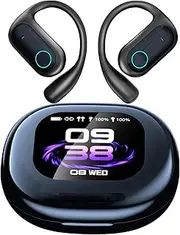 AI Real-time Translation Earbuds, Bluetooth 5.4 Headphones Translator for 144 Languages & Accents, OWS LCD Touch Screen Real-Time Earphones Fit iOS and Android Ideal for Travel Business Learning