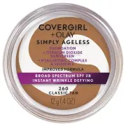 COVERGIRL and Olay Simply Ageless Instant Wrinkle-Defying Foundation, 260 Tan