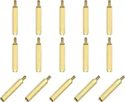 sourcing map 15Pcs Male to Female Thread Spacer Screws, M2.5 x 25mm + 6mm Brass Hex Standoff Screws PCB Motherboard for Drone Quadcopter, Computer and Circuit Board