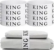 codree 8 Pieces Bed Sheet Organizer Bands-Sheet Keepers Closet Organization-Elastic Bed Sheet Storage-Bedding Bands for Foldable Bedsheet, Pillow Case, Duvet (King)
