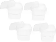 4pcs Plastic Buckets Multi-use Storage Pails Lids Food-Grade Stacking for Kitchen Garage Bathroom
