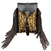 Showman Leopard Cowhide Rear Cinch Saddle Bag