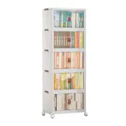 5-Tier Folding Storage Box Plastic Collapsible Storage Cabinet Organizer