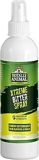 Totally Animal Xtreme Bitter Apple Spray for Dogs to Stop Chewing | Best Alcohol-Free Dog No Chew Spray for Dogs, Cats, Horses & Puppies | Made in USA - 8 oz