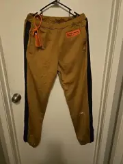 HERON PRESTON TRACK PANT LOGO TABACCO BROWN SWEATS SIZE SMALL