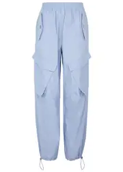 Dion Lee Snap Cotton-blend Cargo Trousers - Light Blue - M M