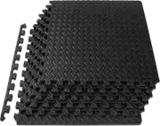 ProsourceFit Puzzle Exercise Mat ½ In, EVA Interlocking Foam Floor Tiles For 24