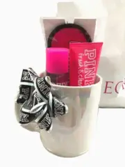 Victoria's Secret Pink Mist Lotion Coffee Mug Kit Cup Gift Set Sleep Mask Fresh