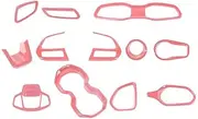 ATATNK TESIN 12/31 PCS ABS Car Interior Decoration Cover Trim Stickers Accessories Compatible for Jeep Renegade 2016 2017 2018 Car Styling(12 pcs Pink)