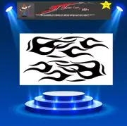 Double Flame Stencil Large Template Airbrush Paint #125