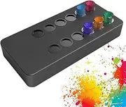 Tattoo Ink Pigment Stirrer, Mini Vortex Shaker Mixer with 40 Colorful Cups & 50 Small Magnets, 12 Location, Paint Shaker for Tattoo Ink, Nail Polish, and Eyelash Paints