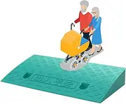 OUKEJNM 2" Rise Threshold Ramp, Door Entry Ramp for Wheelchair/Doorways/Scooter, Rubber Curb Ramp with Non-Slip Surface, 4.3"-7.5" High 2200 Lbs Load Capacity ﻿(Green,3.5" Rise/9cm)
