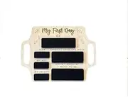 First Day of School Sign,Wooden School Board for Back to Schoo,1st Day of Kindergarten Sign