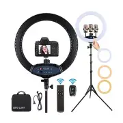 19 inch LED Ring Light LCD Display Touch Screen with Tripod Stand Dimmable Ma...